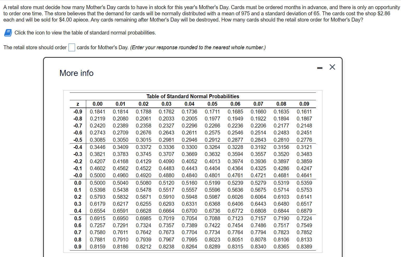 Question #1 Question #2 A retail store must