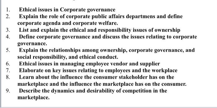 please explain each and every question in 2-3