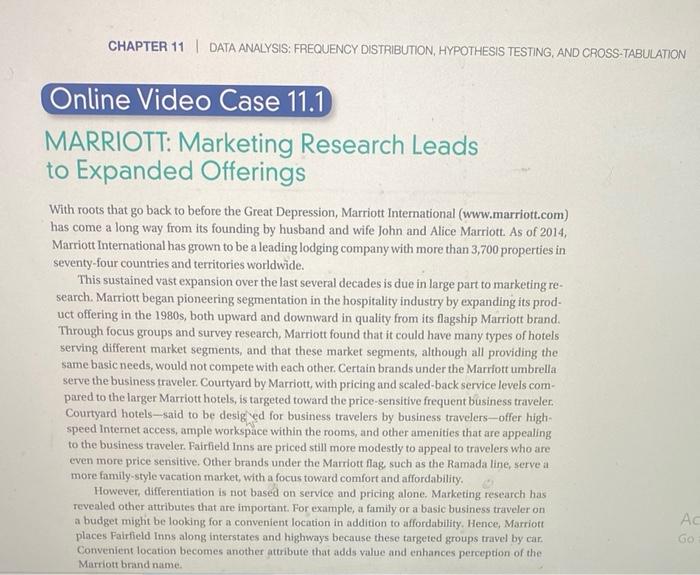 looking at this case study what is marriott hotel