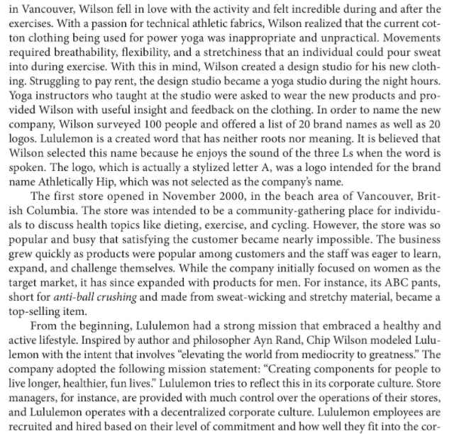 from case study : Lululemon: turning lemon into