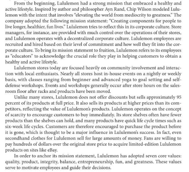 from case study : Lululemon: turning lemon into