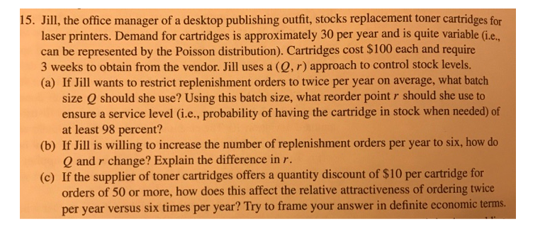 Urgent : Operation Research - Inventory Model