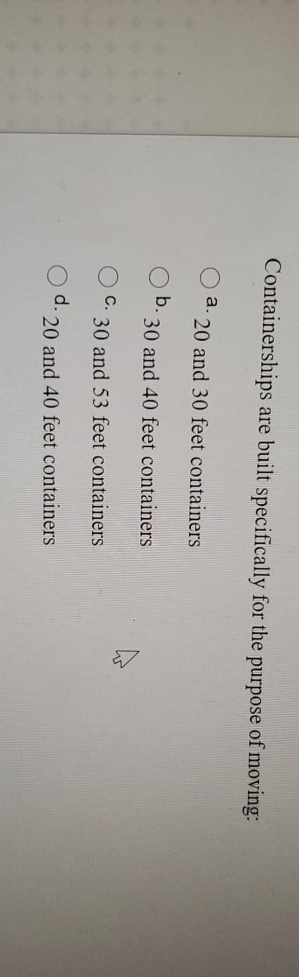 Containerships are built specifically for the