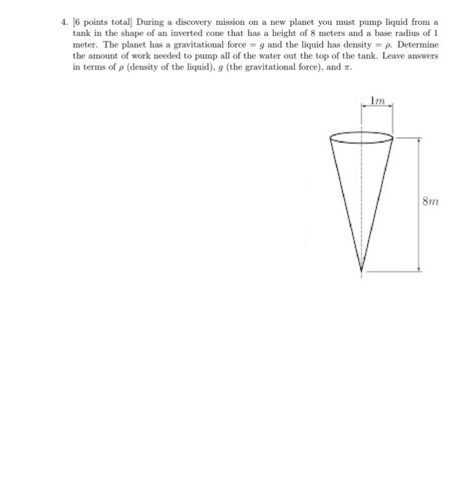 4. (6 points total] During a discovery mission on