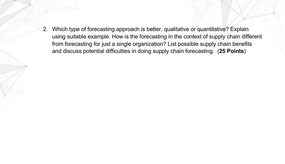 1. Following table shows the monthly sales of