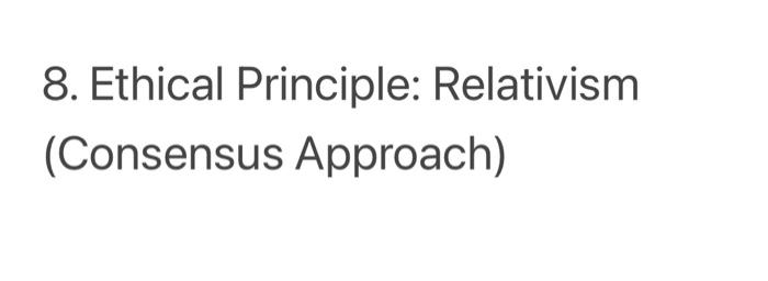 Short definition and meaning on ethical principle