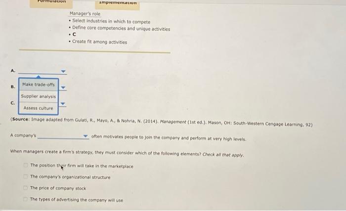 Use your knowledge of creating a strategic