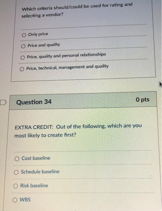 brefliy Which criteria should/could be used for