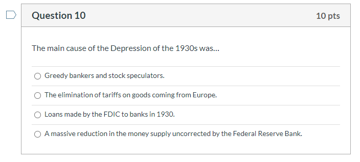 Question 10 10 pts The main cause of the