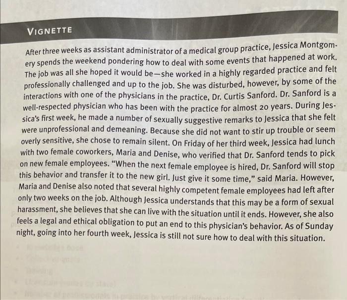 VIGNETTE After three weeks as assistant