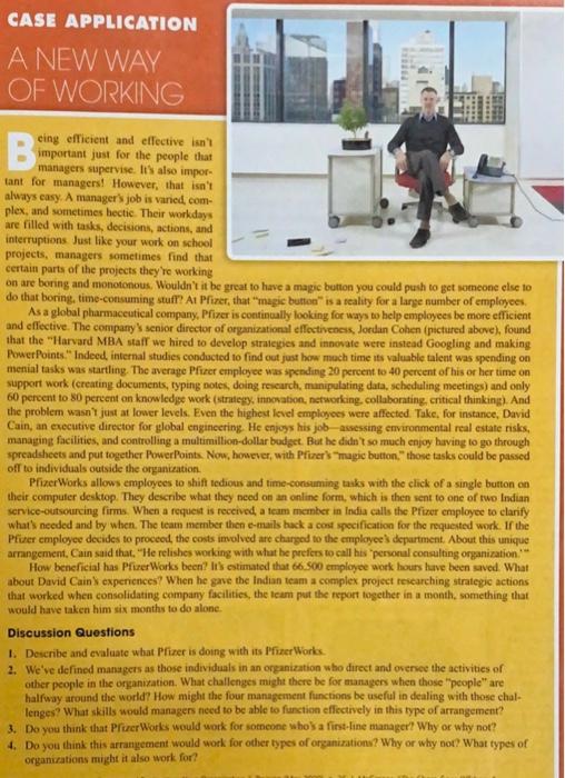 CASE APPLICATION A NEW WAY OF WORKING eing