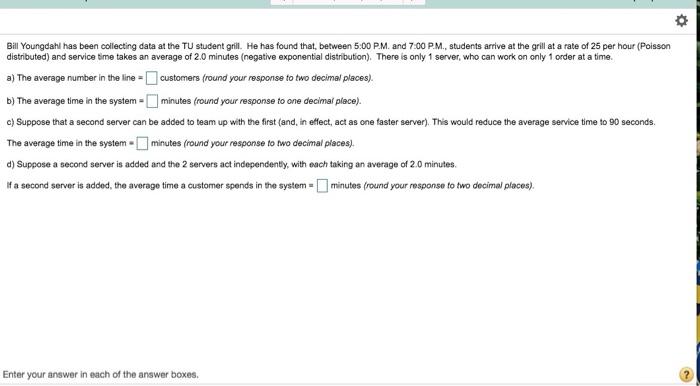 Please help with this homework question! o Bill