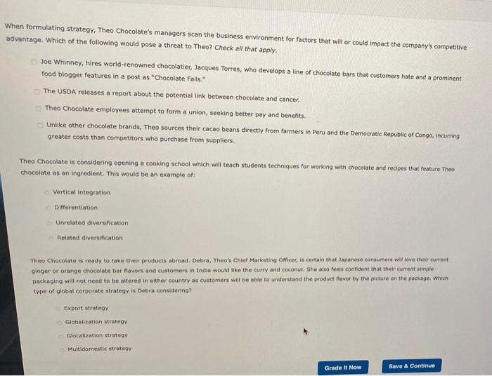 When formulating strategy, Theo Chocolate's