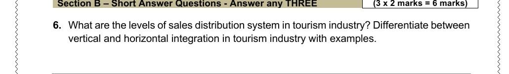 Section B - Short Answer Questions - Answer any