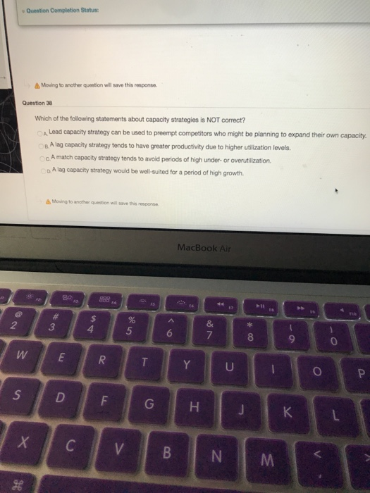 Moving to another question will save this