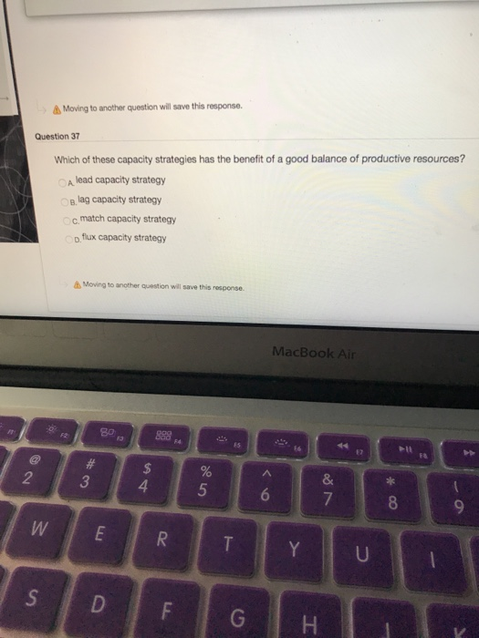 Moving to another question will save this