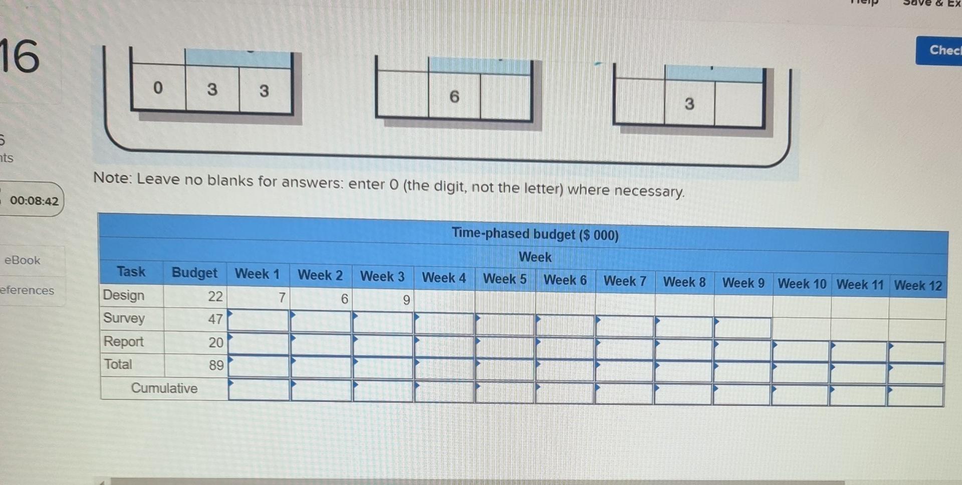 16 Given the time-phased work packages and