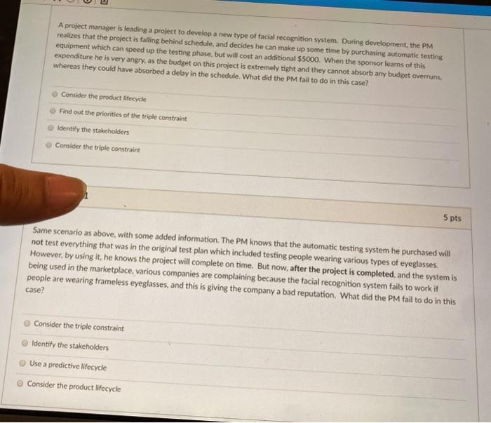 A project manager is leading a project to develop