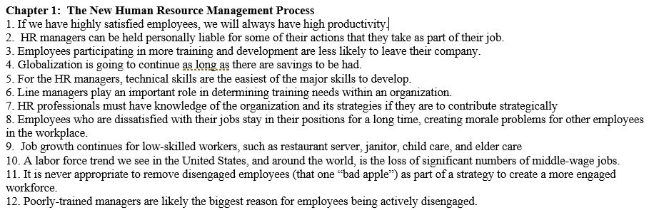Chapter 1: The New Human Resource Management