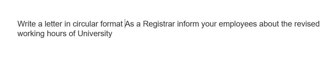 i need the answer quickly Write a letter in