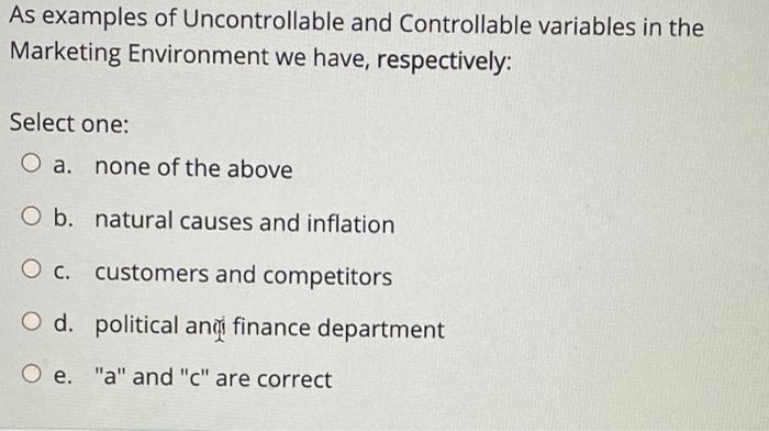 As examples of Uncontrollable and Controllable