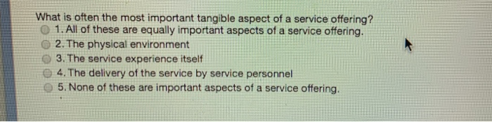 What is often the most important tangible aspect