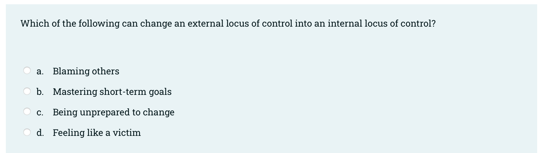 Which of the following can change an external