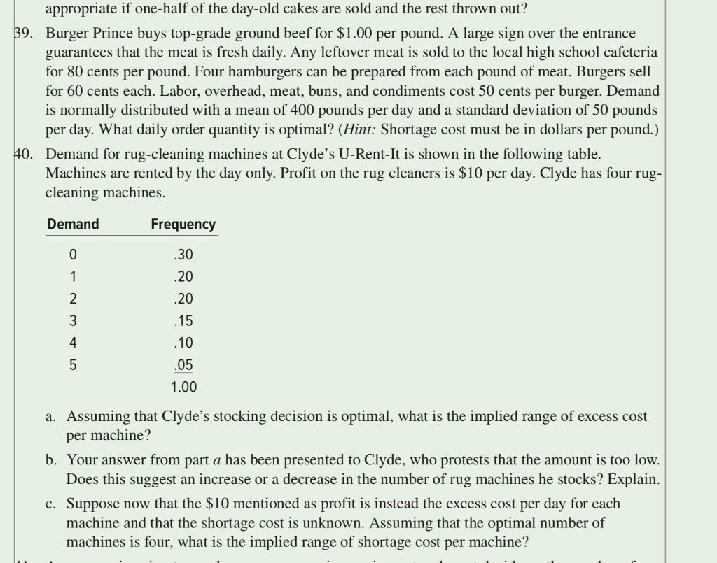 appropriate if one-half of the day-old cakes are