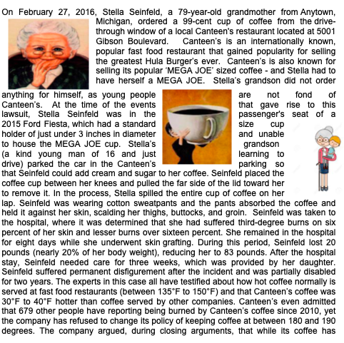 On February 27, 2016, Stella Seinfeld, a