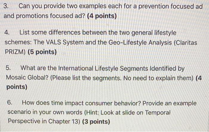 3. Can you provide two examples each for a