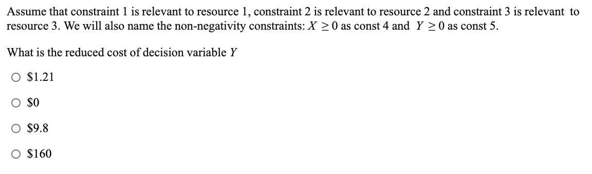 Variable Cells Final Value Objective Coefficient