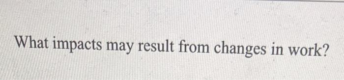 construction managment What impacts may result