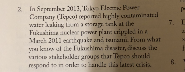 7. I Z 2. In September 2013, Tokyo Electric Power