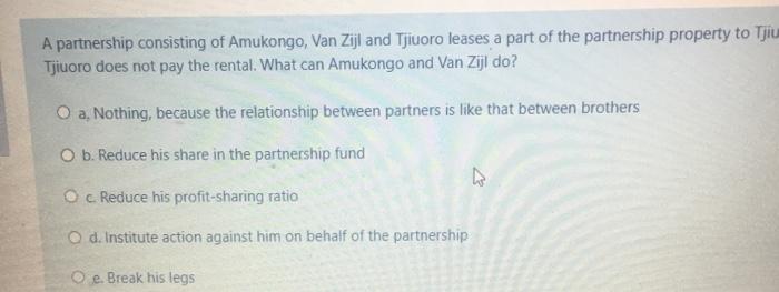 A partnership consisting of Amukongo, Van Zijl