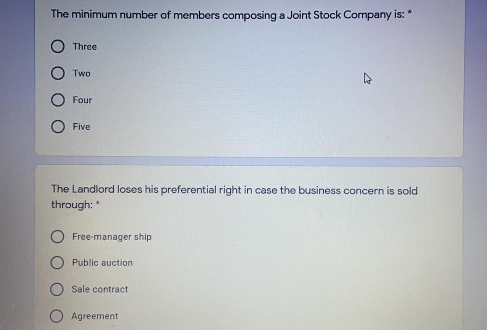 The minimum number of members composing a Joint