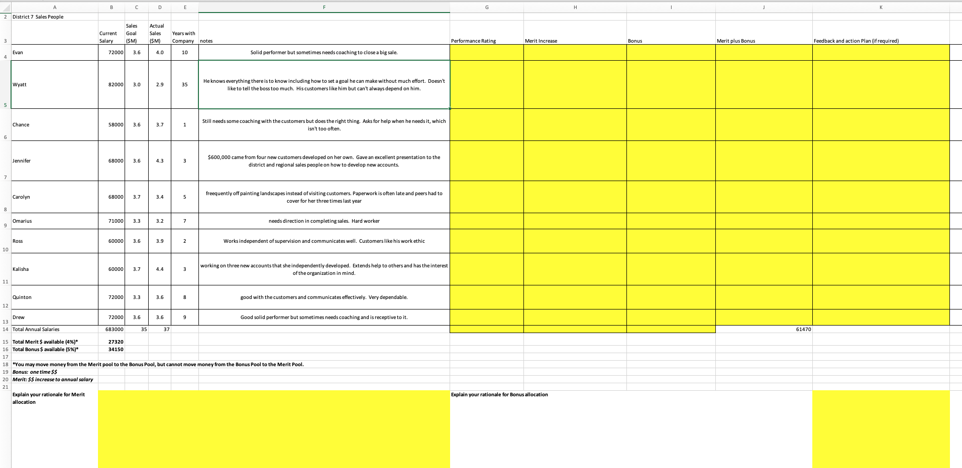Read the directions and please fill out the cells