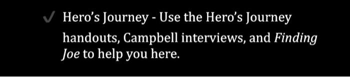 Connect Hero's Journey to the Movie 