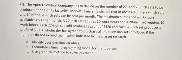 subject is operation research , please solve with