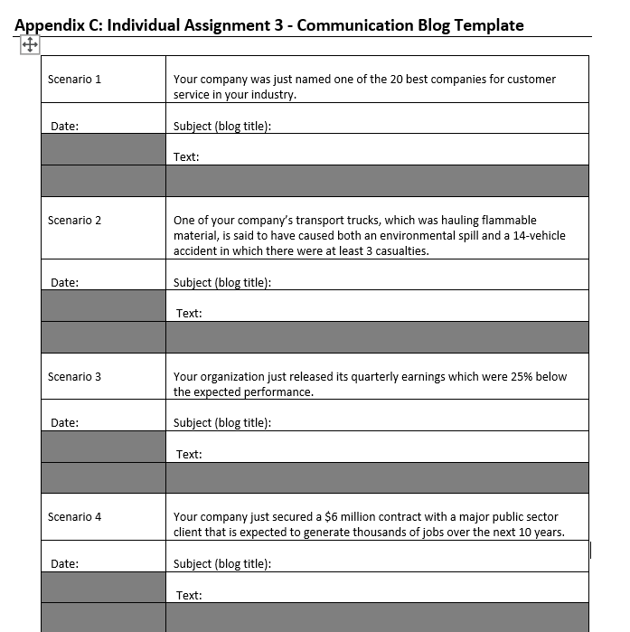 You are the Director of Communications for a