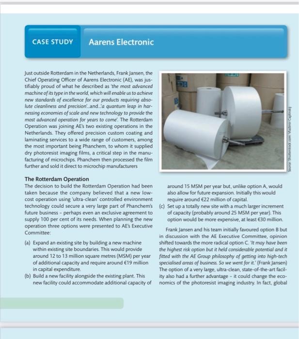 i need full answers CASE STUDY Aarens Electronic