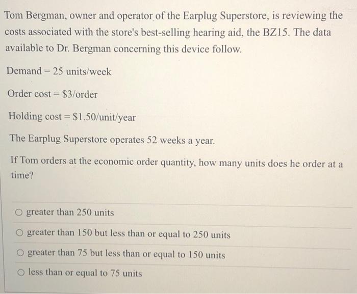 Tom Bergman, owner and operator of the Earplug
