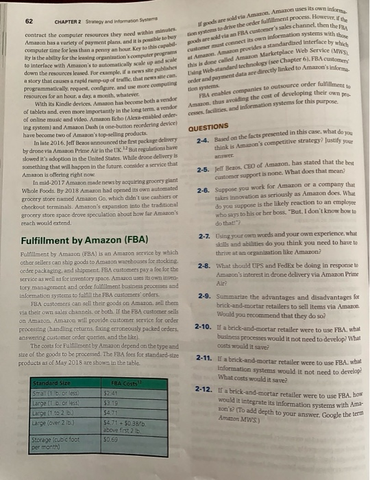 Please Answer Questions 2-4 Through 2-12 on the