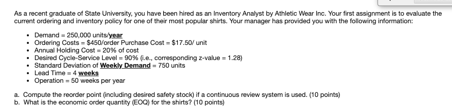 Please include justifications. Thank you! As a