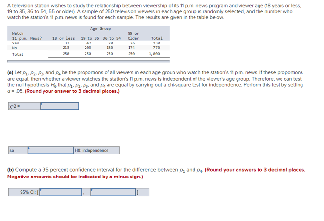 A television station wishes to study the