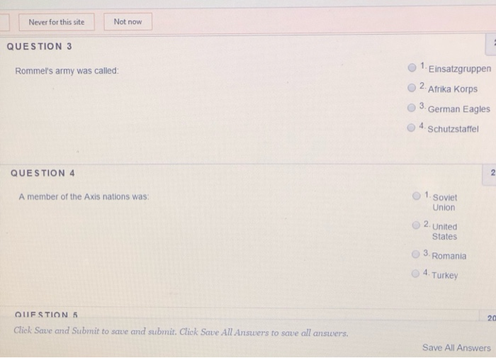 i need to answer them please Never for this site