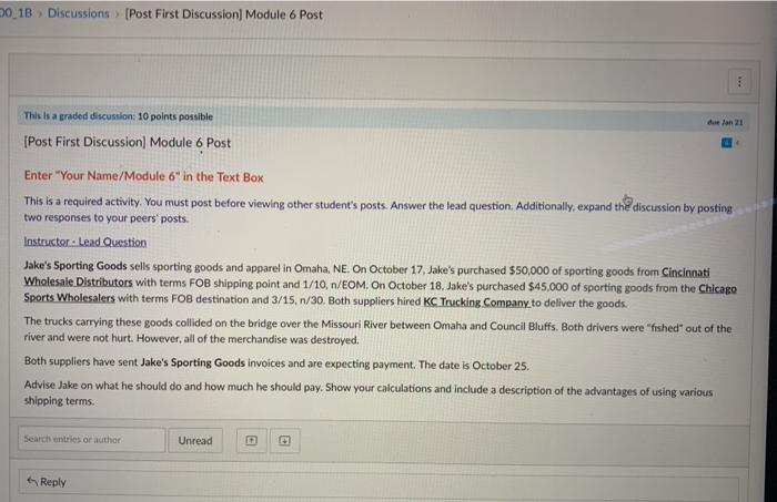 20_18 Discussions [Post First Discussion) Module