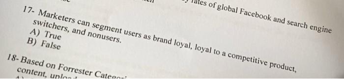 of global Facebook and search engine 17-