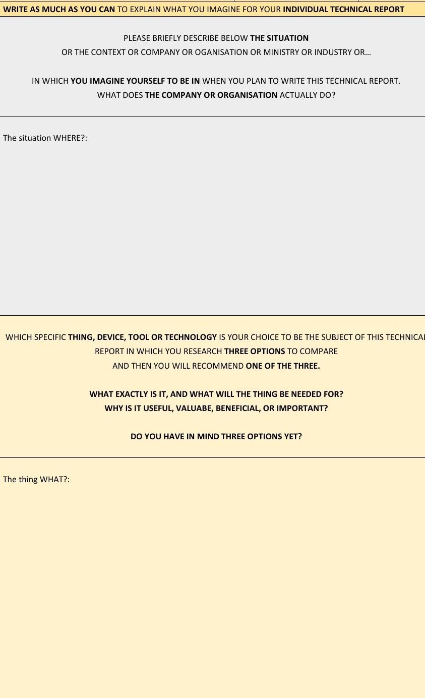 The Written Report The report that you write