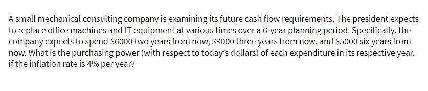 A small mechanical consulting company is