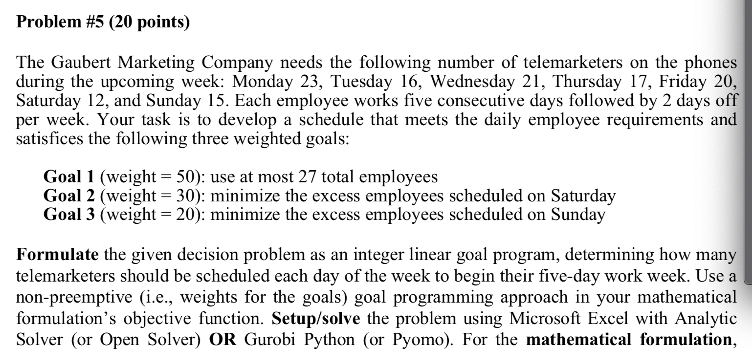 PLEASE USE EXCEL. MAKE SURE TO INCLUDE WHAT IS